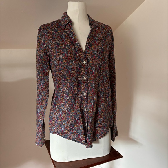 Gap Perfect Shirt, Liberty-inspired print, Sz S - Picture 3 of 7
